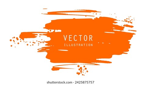 Abstract ink brush banners with grunge effect. Japanese style. Vector illustration