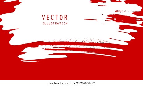 Abstract ink brush banners with grunge effect. Japanese style. Vector illustration