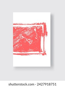 Abstract ink brush banners with grunge effect. Vector illustration