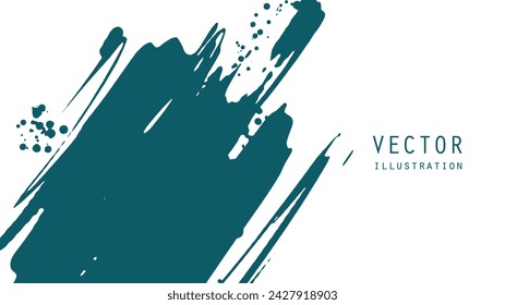 Abstract ink brush banners with grunge effect. Japanese style. Vector illustration