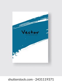 Abstract ink brush banners with grunge effect. Vector illustration