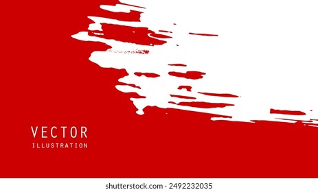 Abstract ink brush banners with grunge effect. Japanese style. Vector illustration