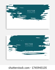 Pancartas de pincel de tinta abstracta con efecto de grifo. Estilo japonés. Ilustración del vector