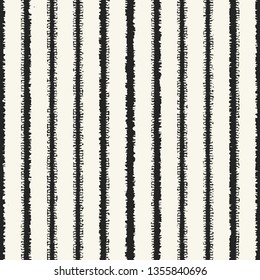 Abstract Ink Brush Stripes. Seamless Pattern.