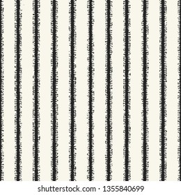 Abstract Ink Brush Stripes. Seamless Pattern.