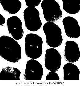 Abstract ink brush stroke background. Modern artistic texture created with expressive black brush strokes on white background. Minimalist vector illustration perfect for posters, branding, packaging