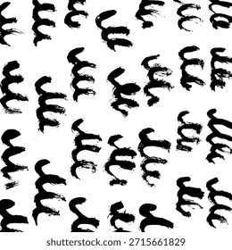 Abstract ink brush stroke background. Modern artistic texture created with expressive black brush strokes on white background. Minimalist vector illustration perfect for posters, branding, packaging
