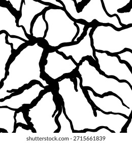 Fondo de trazo de pincel de tinta Abstractas. Textura artística moderna creada con pinceladas negras expresivas sobre fondo blanco. Ilustración vectorial minimalista perfecta para carteles, branding, packaging