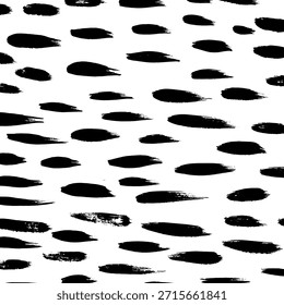 Abstract ink brush stroke background. Modern artistic texture created with expressive black brush strokes on white background. Minimalist vector illustration perfect for posters, branding, packaging