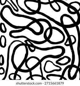 Abstract ink brush stroke background. Modern artistic texture created with expressive black brush strokes on white background. Minimalist vector illustration perfect for posters, branding, packaging