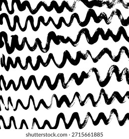 Abstract ink brush stroke background. Modern artistic texture created with expressive black brush strokes on white background. Minimalist vector illustration perfect for posters, branding, packaging