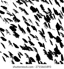 Abstract ink brush stroke background. Modern artistic texture created with expressive black brush strokes on white background. Minimalist vector illustration perfect for posters, branding, packaging