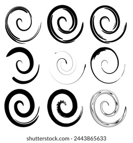 Abstract Ink Brush Strokes Collection: Vector Set