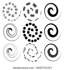 Trazos de pincel de tinta Abstractas Colección: Conjunto de Vector