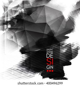 Abstract Ink Decoration. Splatter Border Design. Ink Splatter Decoration. Abstract Ink Border. Splatter Decoration Design. Vector Illustration.