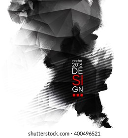 Decoración De Tinta Abstracta. Diseño de borde de plataforma. Decoración de manchas de tinta. Borde de tinta abstracto. Diseño De Decoración Splatter. Ilustración vectorial.