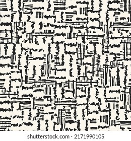 Abstract Ink Drawings Textured Pattern