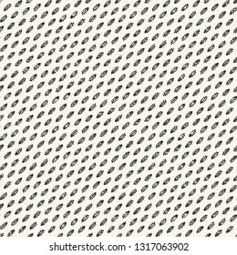 Abstract Ink Drawn Diagonal Dashes. Seamless Pattern.