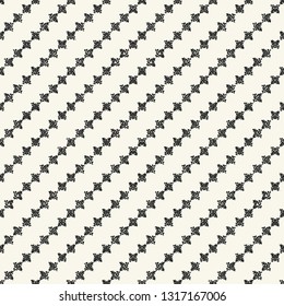 Abstract Ink Drawn Diagonal Stripes. Seamless Pattern.