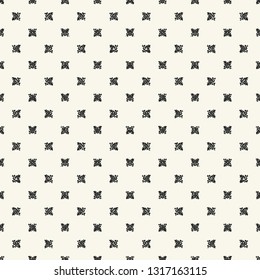 Abstract Ink Drawn Square Dots. Seamless Pattern.