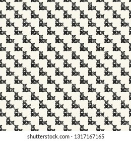 Abstract Ink Drawn Zigzags. Seamless Pattern.