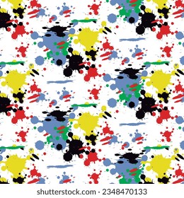 Abstract ink drop seamless pattern vector.