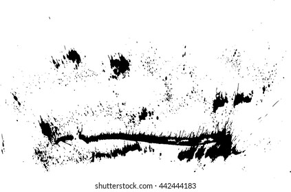 Abstract ink drops background. Black and white vector grunge texture.