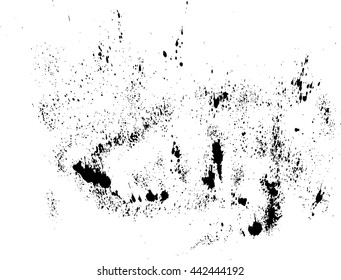 Abstract ink drops background. Black and white vector grunge texture.