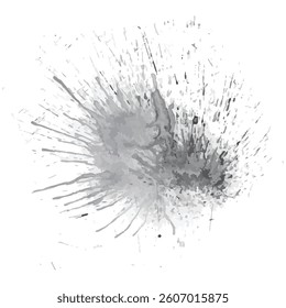 Abstract ink explosion with splatter details
