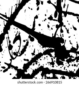 Abstract ink grunge texture vector on white background