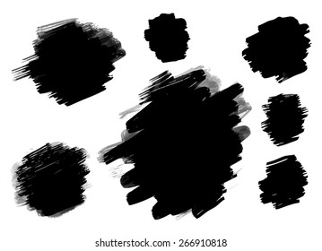Abstract ink grunge texture vector on white background