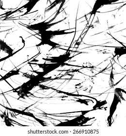 Abstract ink grunge texture vector on white background