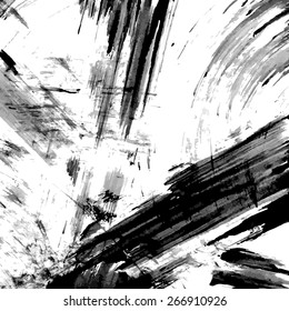 Abstract ink grunge texture vector on white background