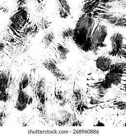 Abstract ink grunge texture vector on white