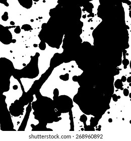 Abstract ink grunge texture vector on white