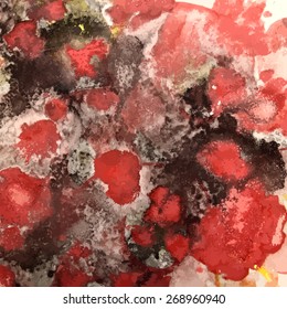 Abstract ink grunge texture vector on white