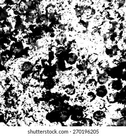 Abstract ink grunge texture vector on white background