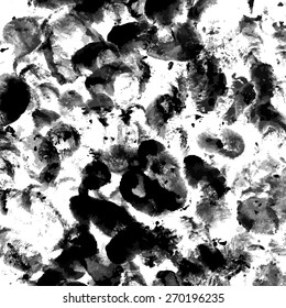 Abstract ink grunge texture vector on white background