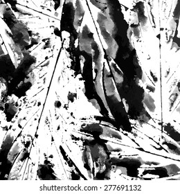 Abstract ink grunge texture vector on white background
