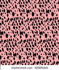 Abstract ink  pastel seamless pattern with black marker strokes. Light  pink color, spring summer fashion trendy background. 