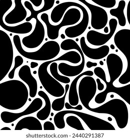Abstract ink seamless repeat pattern. Vector illustration suitable for prints.