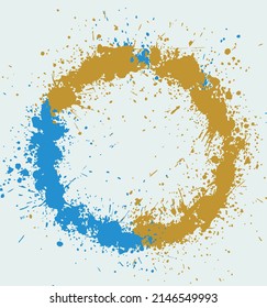 Resumen de salpicadura de tinta Fondo en diferentes colores Vector