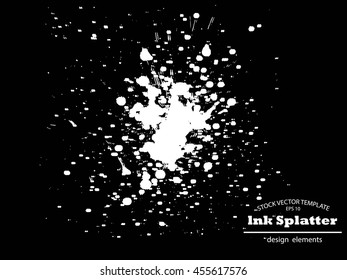 Abstract  Ink splash background, grunge vector design template - paint brush