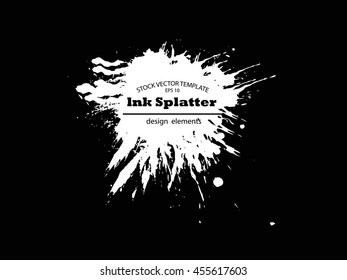 Abstract  Ink splash background, grunge vector design template - paint brush