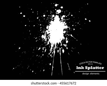 Abstract  Ink splash background, grunge vector design template - paint brush