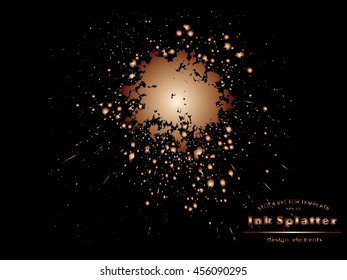Abstract Ink splash background, grunge vector design template - paint brush