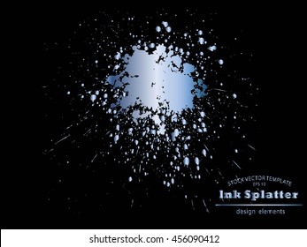 Abstract Ink splash background, grunge vector design template - paint brush