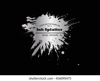 Abstract Ink splash background, grunge vector design template - paint brush