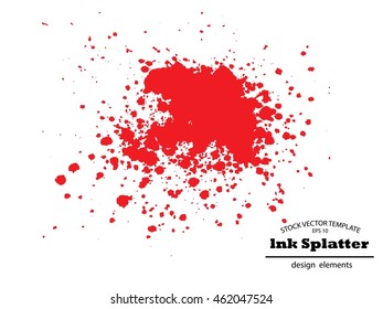 Abstract Ink splash background, grunge vector design template - paint brush