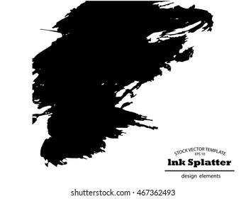 Abstract Ink splash background, grunge vector design template - paint brush